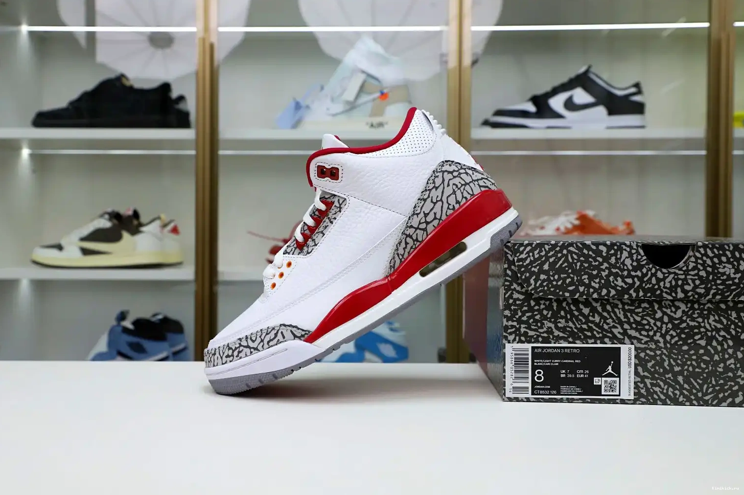 Retro Jordan Red(CT8532-126） Cardinal Kimikick  3 Air 0520